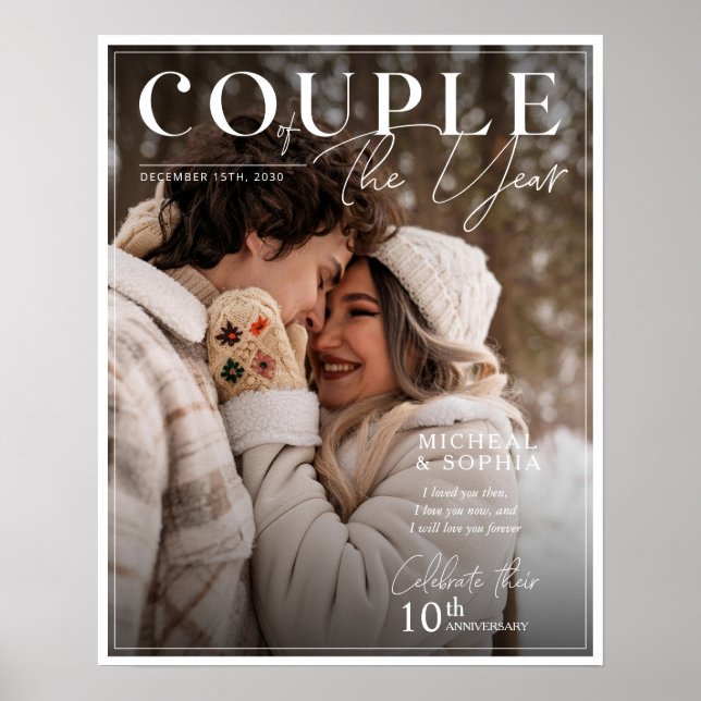 Póster Aniversario de la portada de la foto de la revista (Frente)