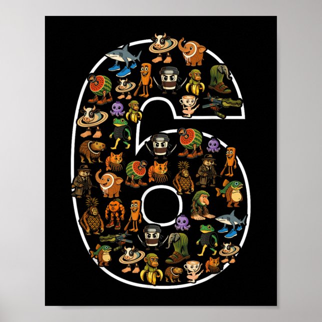 Póster Aniversario de la pudrición cerebral italiana 6 Añ (Frente)