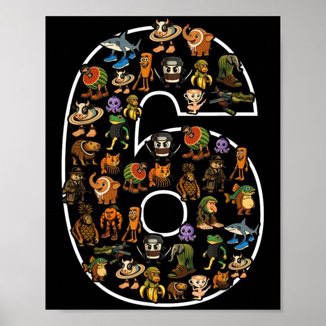 Póster Aniversario de la pudrición cerebral italiana 6 Añ (Frente)