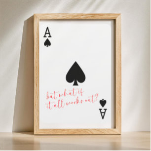 Póster Aniversario de la tarjeta de Palying