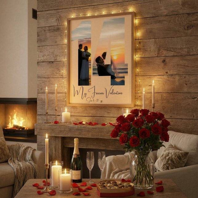 Póster Aniversario de San Valentín personalizado con dos  (Subido por el creador)