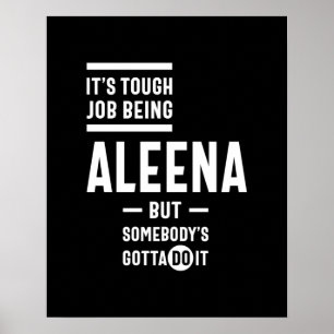 Póster Aniversario del nombre personalizado de Aleena