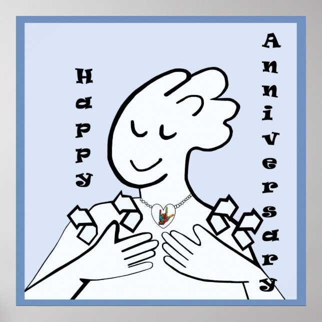 Póster Aniversario feliz de ASL (Frente)