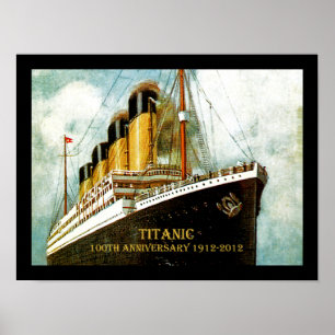 Póster Aniversario titánico del RMS 100o