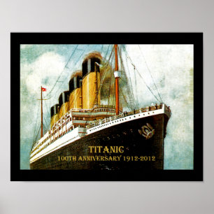 Póster Aniversario titánico del RMS 100o