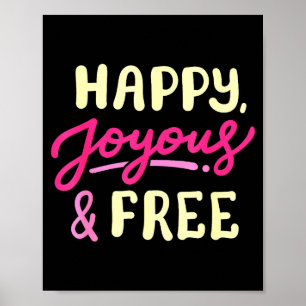 Póster Aniversarios de Vida Sobria Feliz Alegre y Libre