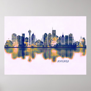 Póster Ankara Skyline