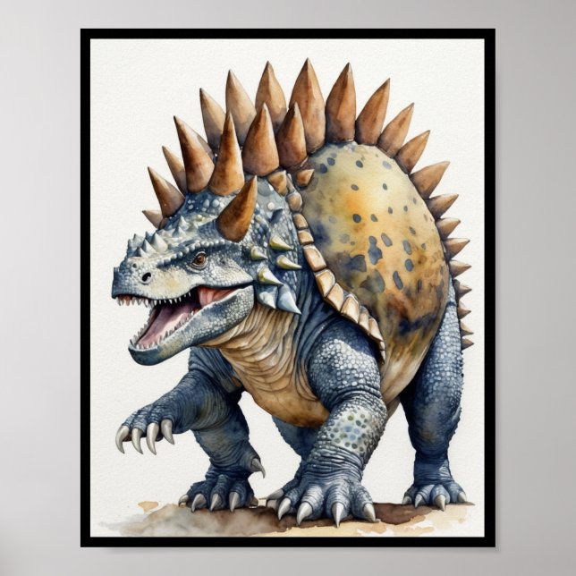 Póster Ankylosauro Dinosaurio (Frente)