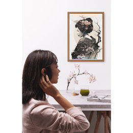 Póster Anmutige japanische Geisha -