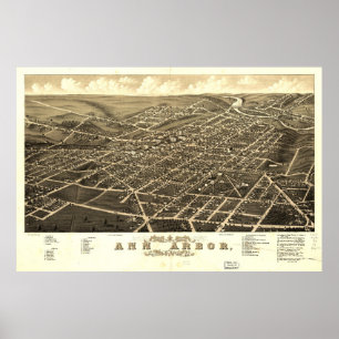 Póster Ann Arbor, Michigan (1880)