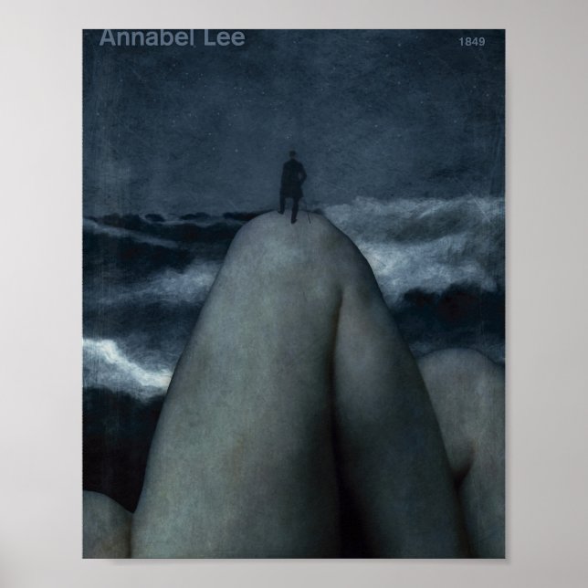 Póster Annabel Lee - Edgar Allan Poe Gótica Poetry Litera (Frente)