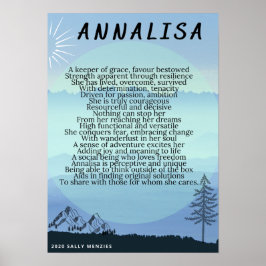 Póster "Annalisa" Name Poem