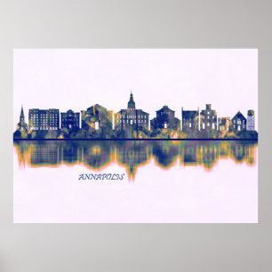 Póster Annapolis Skyline