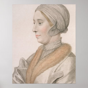 Póster Anne Boleyn (1507-36) engraved by Francesco Bartol