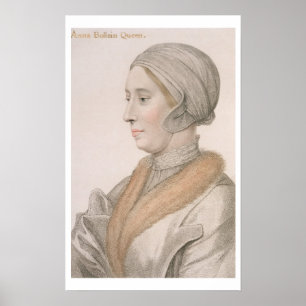 Póster Anne Boleyn (1507-36) engraved by Francesco Bartol