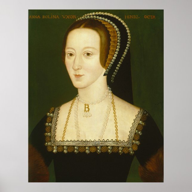 Póster Anne Boleyn Segunda esposa de un retrato de Enriqu (Frente)