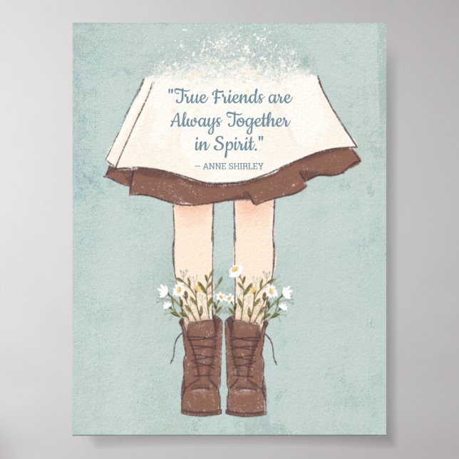 Póster Anne de Green Gables Friendship Quote (Frente)