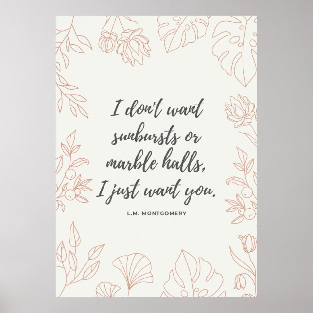 Póster Anne de Green Gables Quote (Frente)