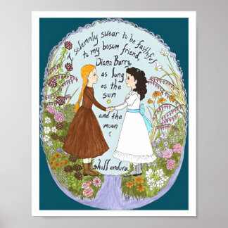 Póster Anne y Diana Anne, Poster de Green Gables