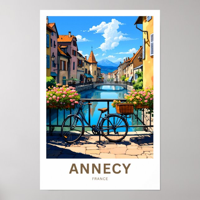 Póster Annecy France Travel Print (Frente)