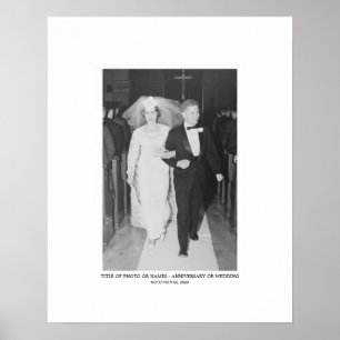 Póster Anniversary Photo with Border to sign Guest Book