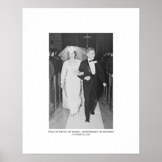 Póster Anniversary Photo with Border to sign Guest Book (Frente)