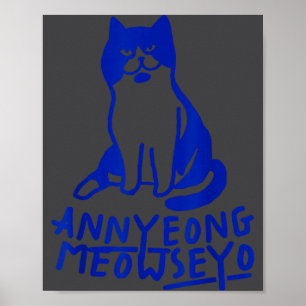 Póster Annyeongmeowseyo K-drama Amantes de Gatos Divertid