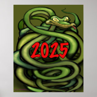 Póster Año 2025 de la Serpiente