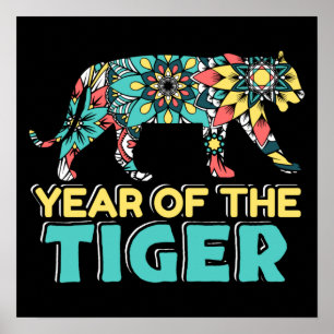 Póster Año chino del tigre - Mandala