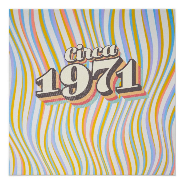 Póster Año de Cumpleaños - Alrededor de 1971 (Anverso)