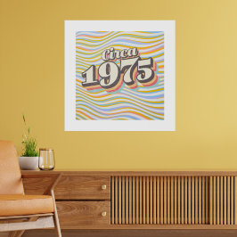 Póster Año de Cumpleaños - Alrededor de 1975