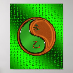 Póster Año de la cabra maderera