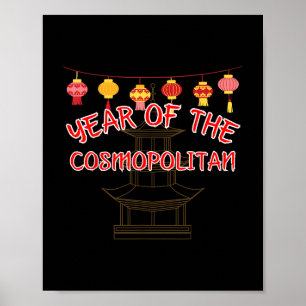 Póster Año De La Cosmopolita - Divertido Año Nuevo Chino
