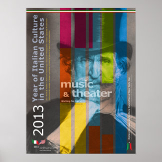 Póster Año de la Cultura Italiana 2013 Giuseppe Verdi Pos