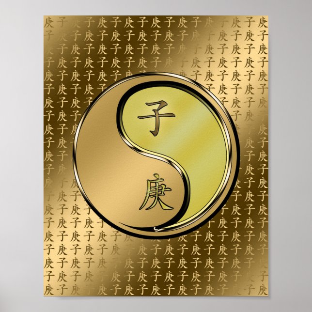 Póster Año de la Rata Metalizado (Frente)