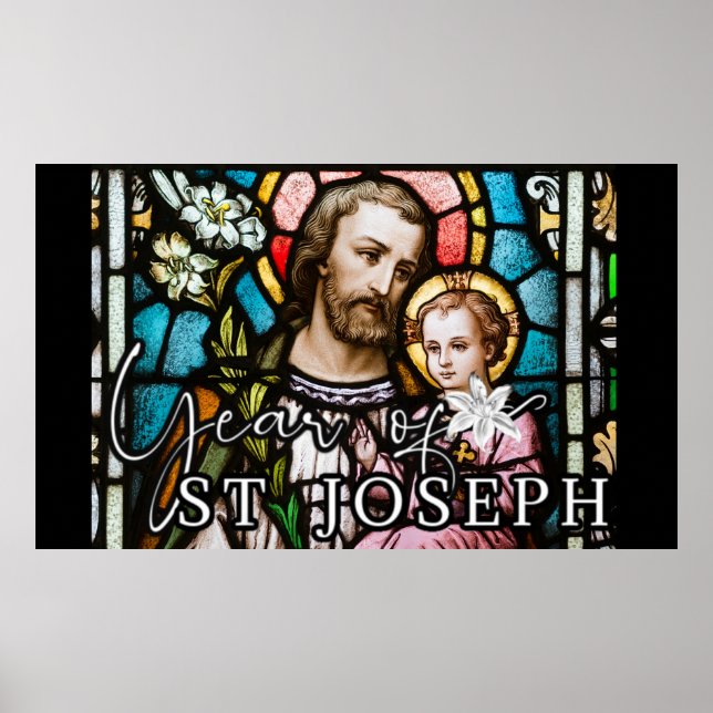 Póster Año de San José Cristal Altisonante Jesús Religios (Frente)