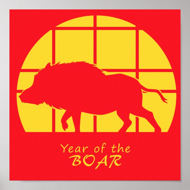 Póster Año del Boar (Frente)