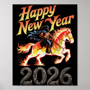 Póster Año del Caballo de Fuego – Año Nuevo del Zodiaco C