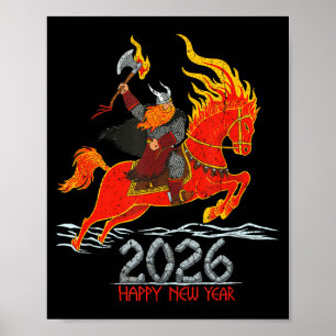 Póster Año del Caballo de Fuego – Año Nuevo del Zodiaco C