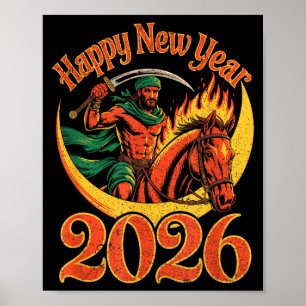 Póster Año del Caballo de Fuego – Año Nuevo del Zodiaco C