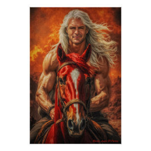 Póster Año del Caballo de Fuego: Fuerza y Pasión