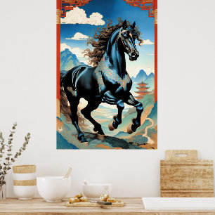 Póster Año del Caballo, Zodiaco Chino
