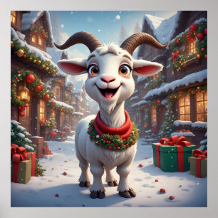 Póster 🎄 Año del Cabrito 2027 Idea de Regalo de Navidad 