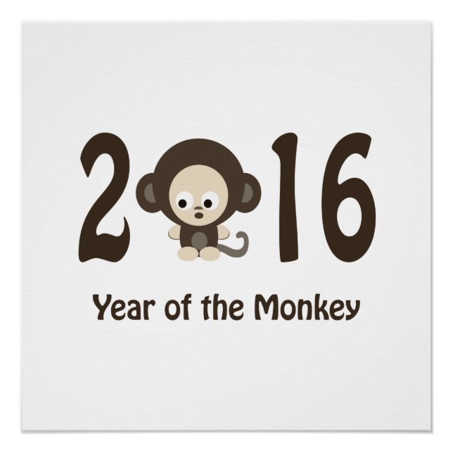 Póster Año del mono 2016 (Anverso)