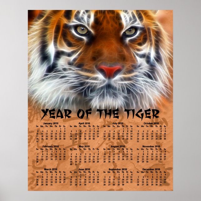 Póster Año del tigre 2010 (Frente)