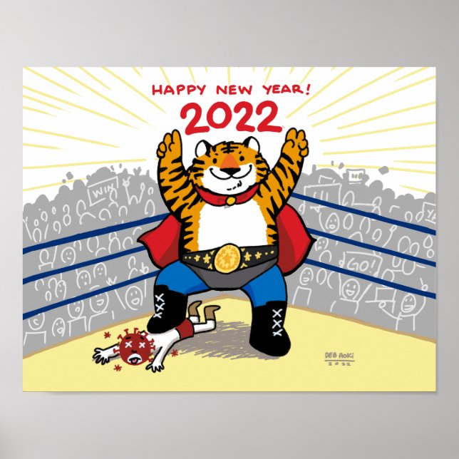 Póster Año del tigre 2022 - Poster del Año Nuevo Lunar (Frente)