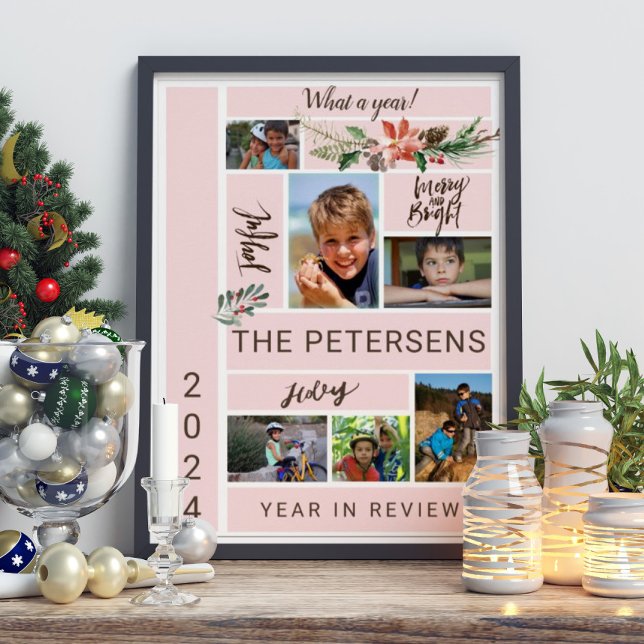 Póster Año en revisar álbum de Collage de fotos familiar (Subido por el creador)