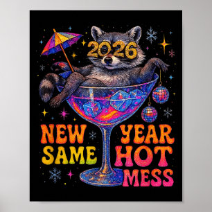Póster Año Nuevo 2026 Mismo Desastre Divertido Regalo de