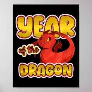 Póster Año Nuevo Chino 12 Zodiaco Dragón Feliz Vietnamita
