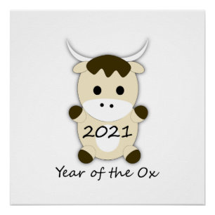 Póster Año Nuevo Chino 2021 Año del Oxígeno